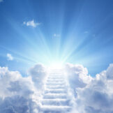 Stairway Leading Up To Heavenly Sky Toward The Light 
; Shutterstock ID 1081984886; Purchase Order: -